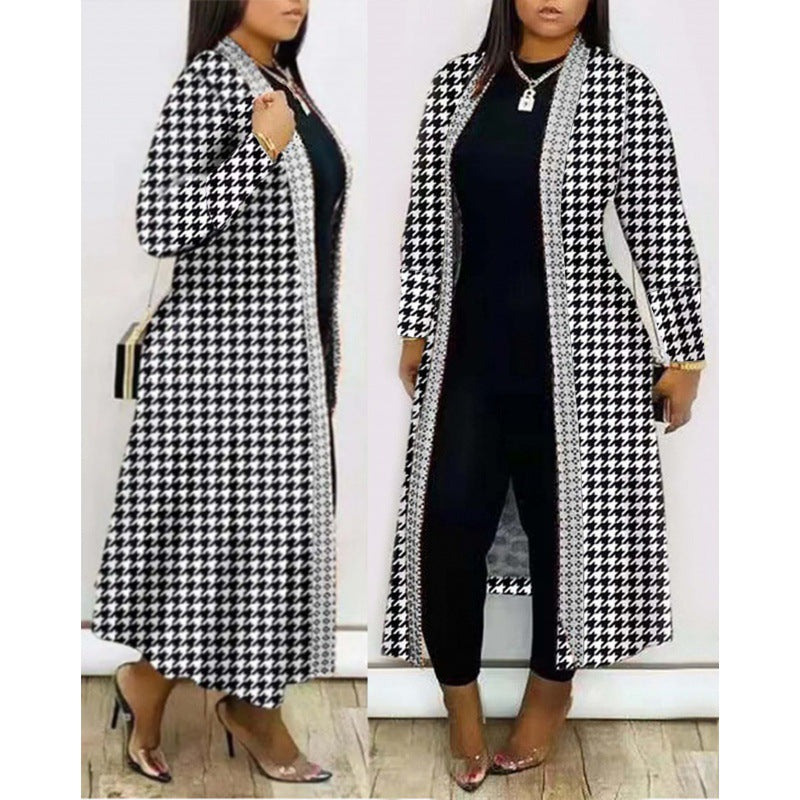 Long Sleeve Printed Cardigan Women's Shawl