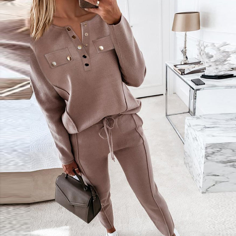 Loose Outfits Long Sleeve Women Set