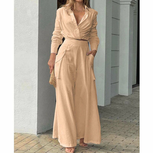 Women Long Pants Suits 2 Piece Set