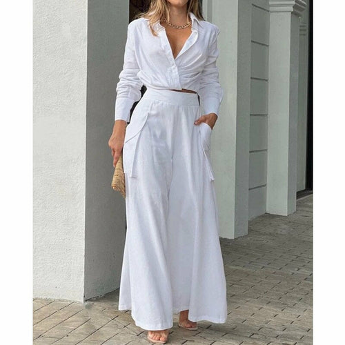 Women Long Pants Suits 2 Piece Set