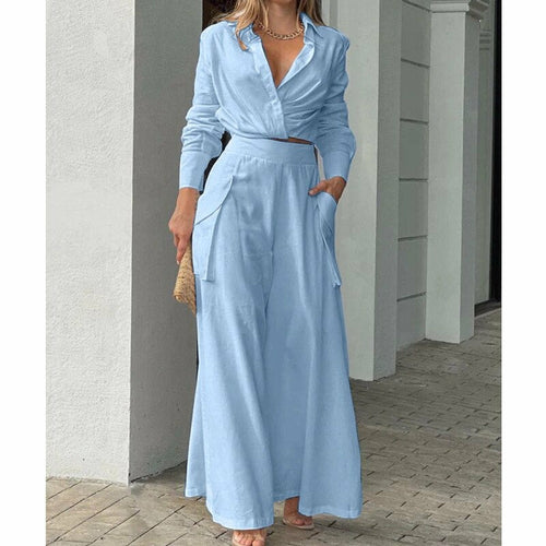 Women Long Pants Suits 2 Piece Set