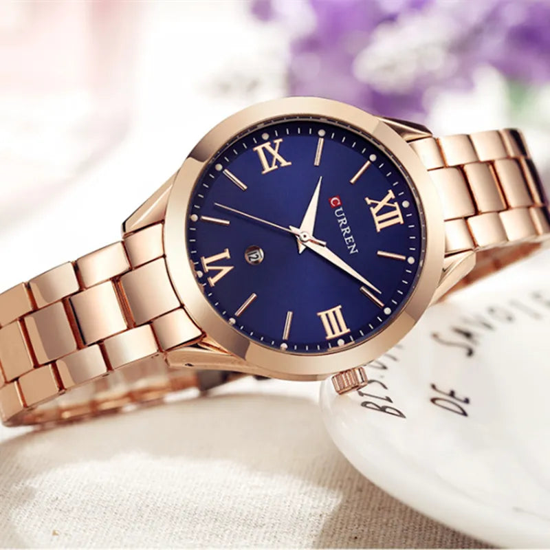 CURREN Gold Watch Women Watches Ladies 9007 Steel Women's Bracelet Watches Female Clock Relogio Feminino Montre Femme