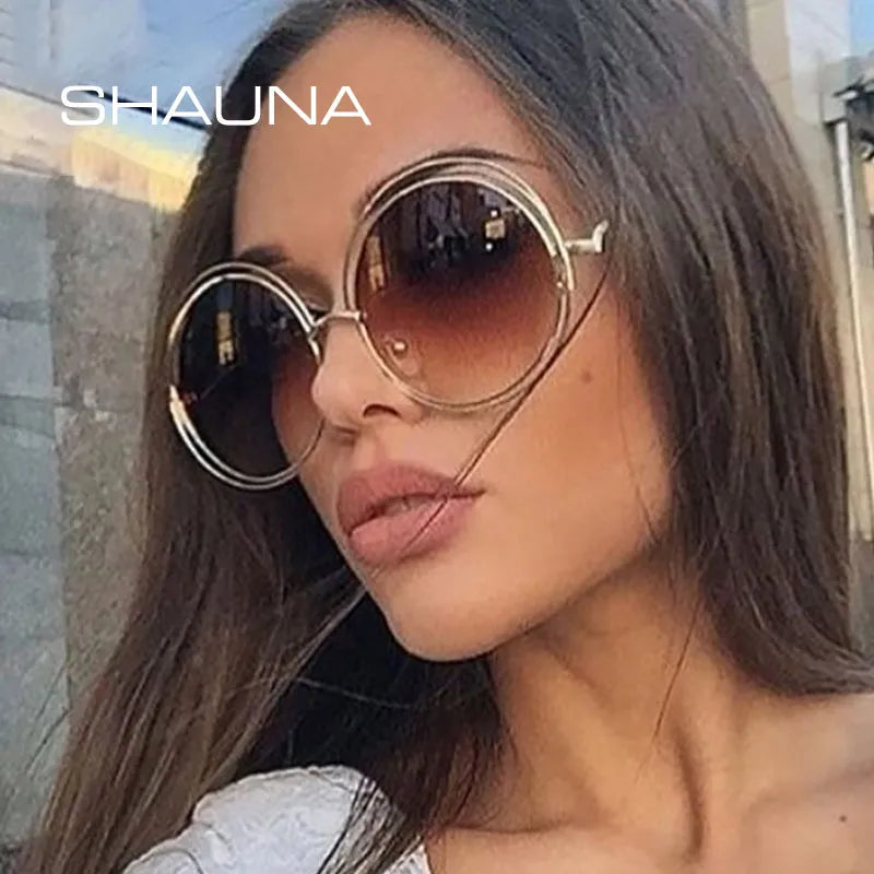 Oversize Round Sunglasses Women