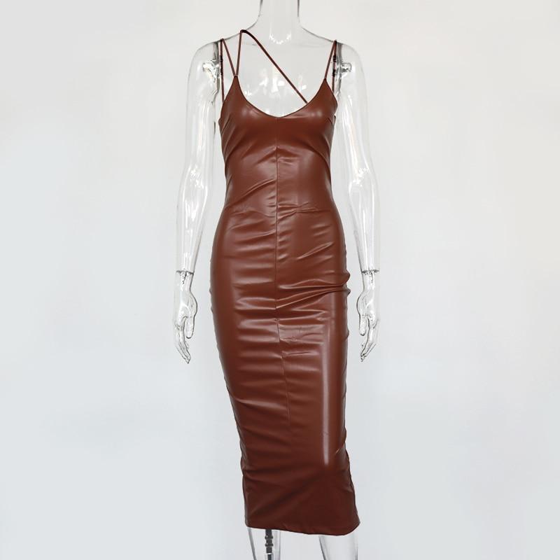 Black Leather Dress Women