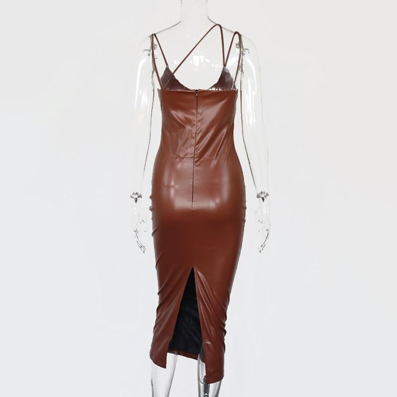 Black Leather Dress Women