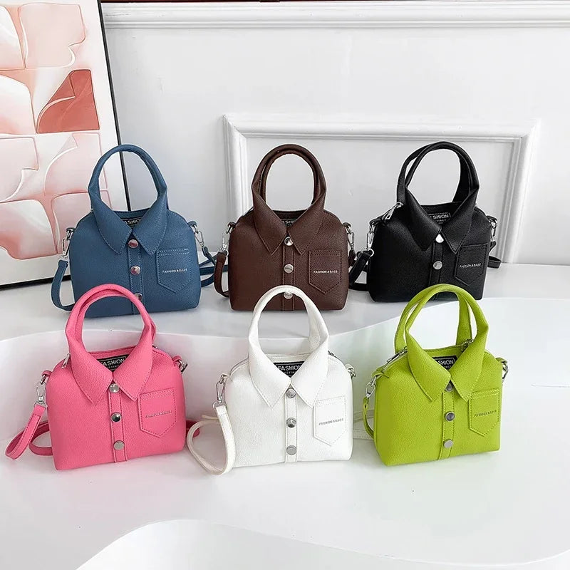 Women PU Designer Style Compact Top-Handle Bags Zipper High Quality Shoulder Bags