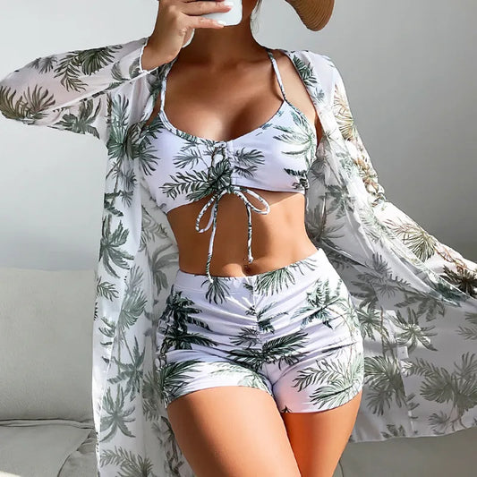 Summer Print Swimsuits Tankini Sets Women Swimwear