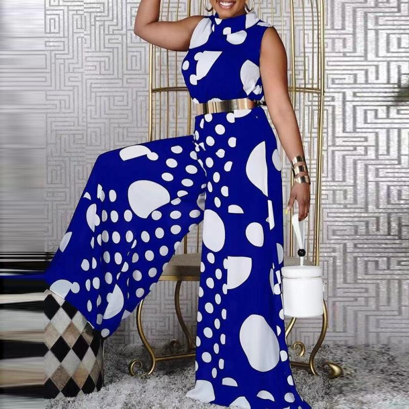 Sexy Sleeveless Polka Dot Print Women Jumpsuit