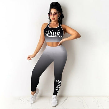 2021 Ins Internet Celebrity Famous 2 pcs Tracksuits Women Set Letters