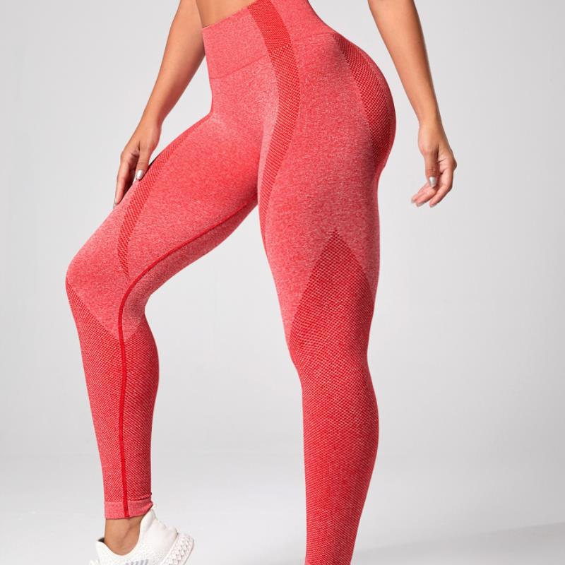 Seamless Knitted Peach Hip High Waist Slim Fit Fitness Running Sports Yoga Pants Women