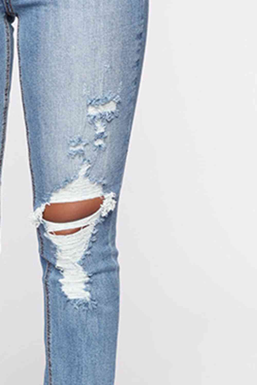 Women Distressed Slit Jeans