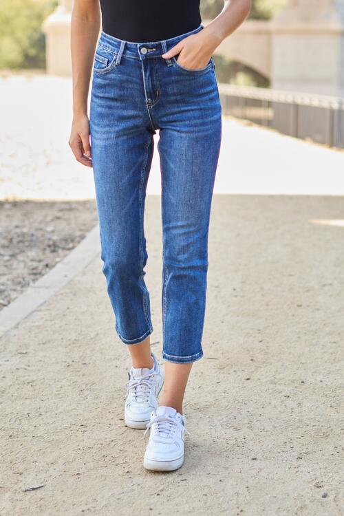 Women Full Size High Waist Straight Jeans