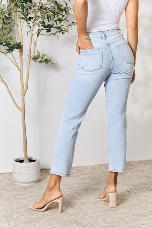 Women Full Size High Waist Straight Jeans