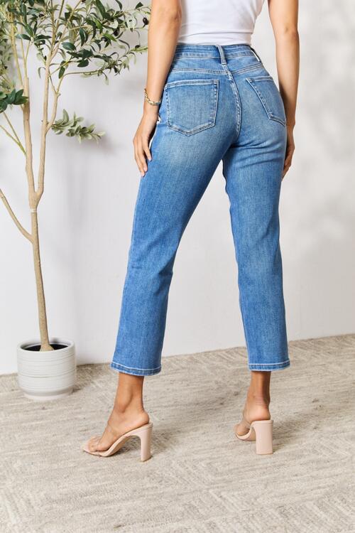 Women Full Size High Waist Straight Jeans