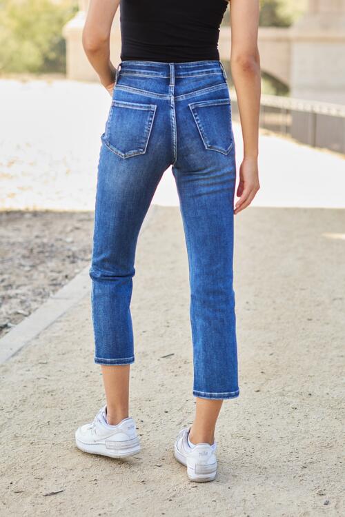 Women Full Size High Waist Straight Jeans